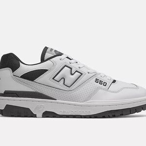 New Balance 550 White with Black 8.5